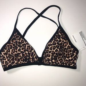 American Apparel Leopard Bralette